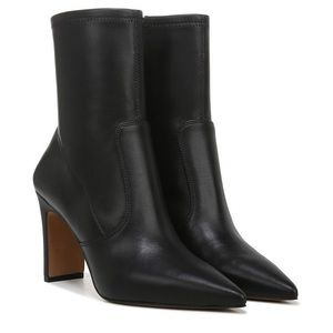 Franco Sarto Avana Dress Bootie | Size 8 | Faux Leather Pointy Toe Black Bootie